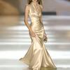 Women's Satin Evening Dress Halter Neck Long Gown Deep V Neckline Backless Formal Dress Floor Length