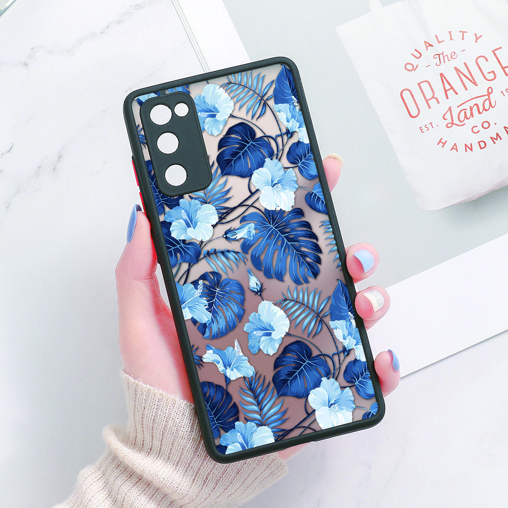 

Green Leaves Matte Case For Samsung A55 A54 5G A53 A52 A35 A34 A33 A32 4G A13 A05 S24 Ultra S23 S22 Plus S21 FE S20 Soft Cover A53 5G