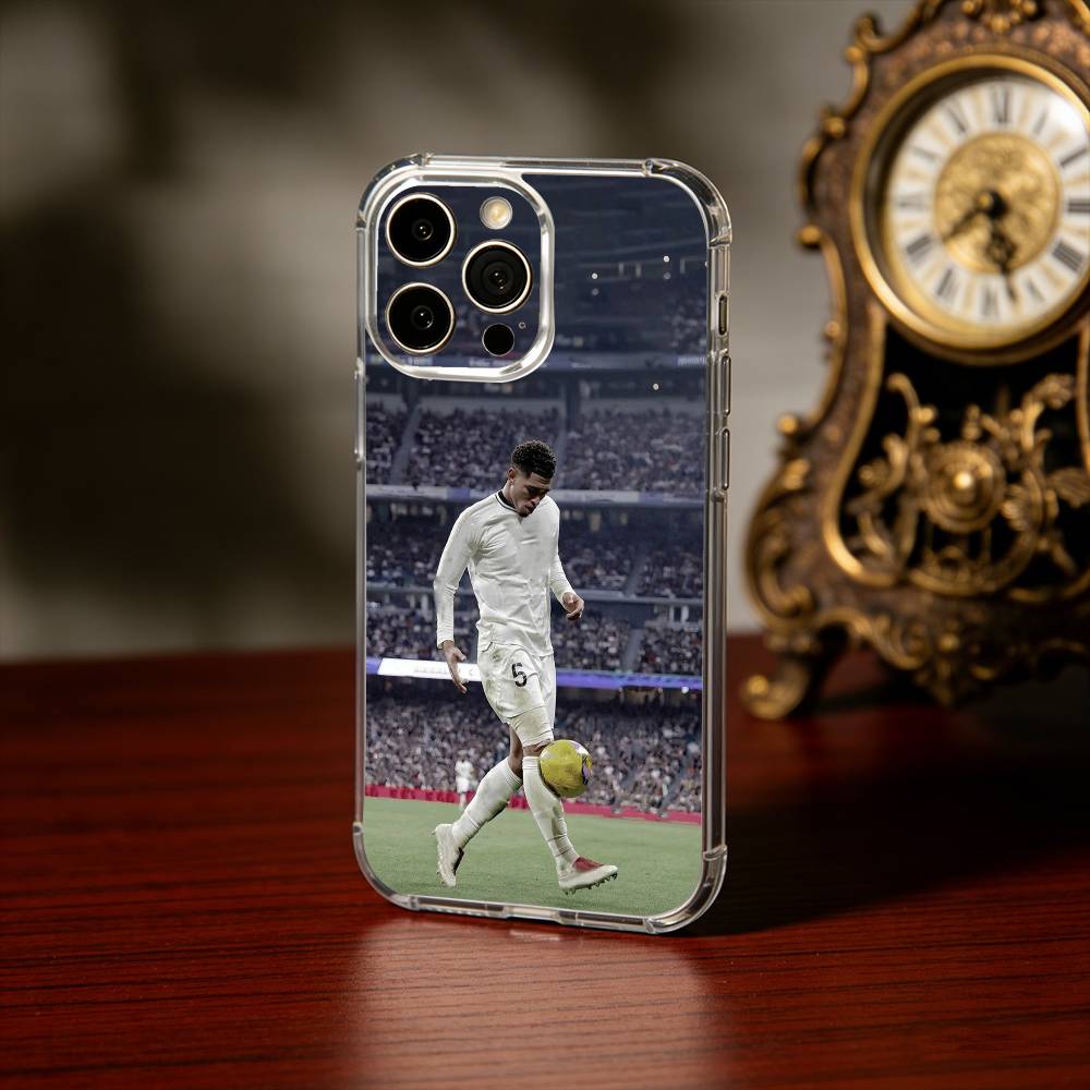 Custodia per Telefono J-Jude Football B-Bellingham Per iPhone 17 16 15 14 13 12 11 Mini Pro Max Plus Copertura Trasparente