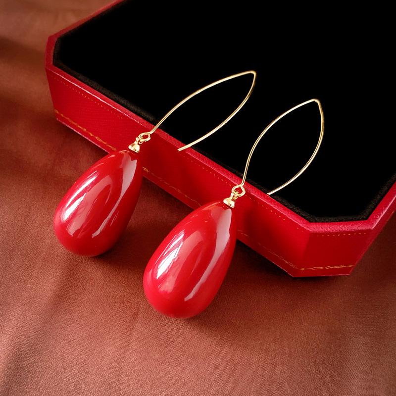 

Элегантные французские серьги-подвески с жемчугом: Простой, высококлассный ретро-дизайн для женщин