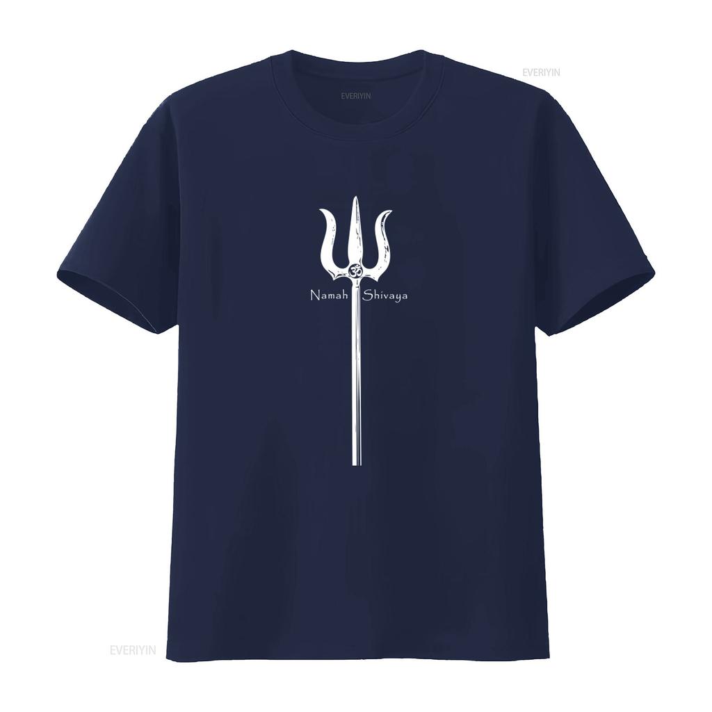 Shiva Trident Om Namah Shivaya Trishul Mantra T shirt Spiritual Design for  vintage Washed Comfortable fashion Casual homme
