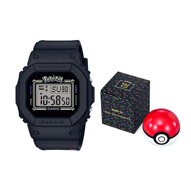 Casio Custom Watch 25th Anniversary Pokemon Pikachu Limited Edition Women Watches Gray BGD-560PKC-1PR Black