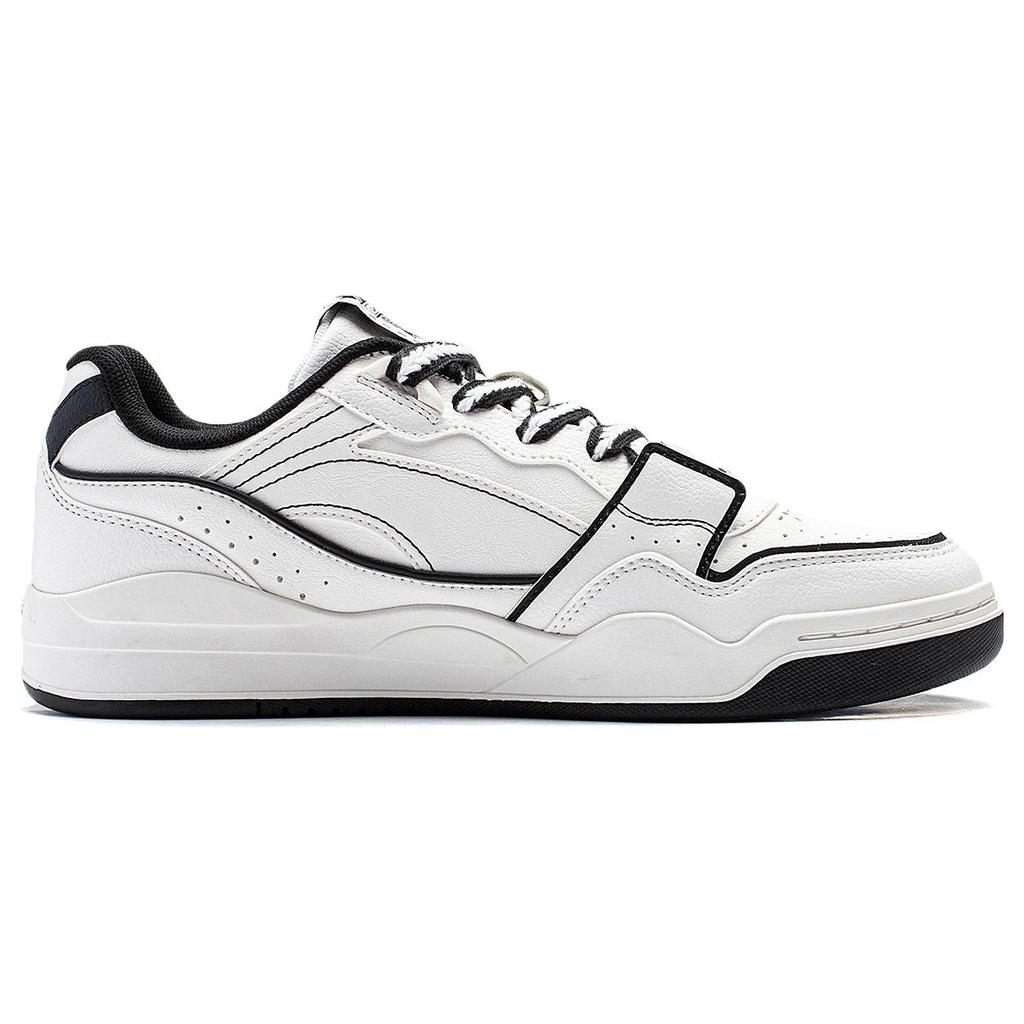 new LiNing Yuebai Slip Resistant Cushioning Low Top Skateboard Shoes Men's White Black