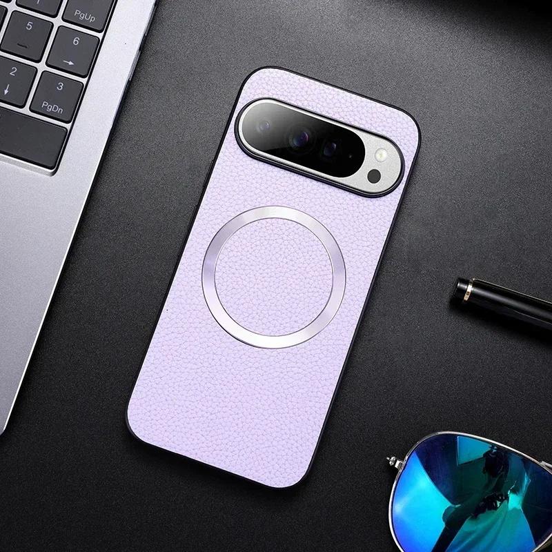 PU Leather Magnetic Phone Case for Google Pixel  10 9  7 8 Pro XL 6A 7A 8A 9A 10A for Magsafe Wireless Charging Shockproof Cover