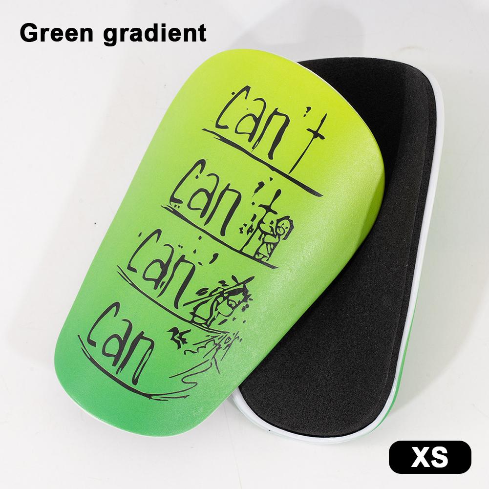 

1 пара профессиональных футбольных защитных щитков для голени с узором «нельзя градировать», ПУ, толстые, антистолкновительные и амортизирующие вставки, спортивные защитные принадлежности Green gradient-XS