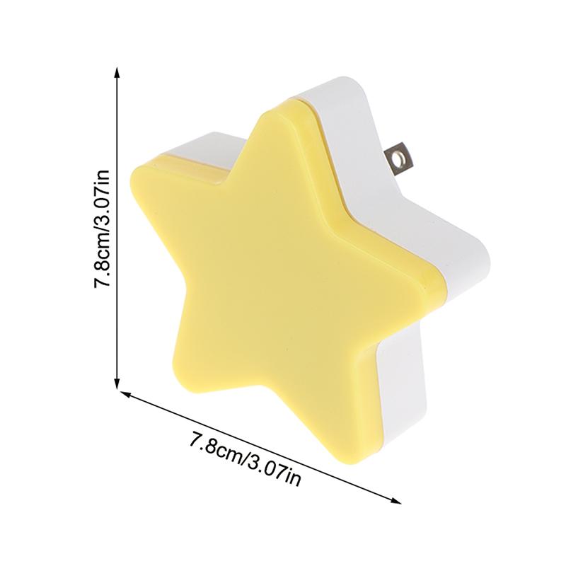 Us Plug Led Stars Night Lights Night Lamp Light Home Decoration Bedroom Bedside Baby Room Sleeping Wall Lamp Corridor Lighting