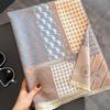 Premium Double-Sided Jacquard Houndstooth Scarf Wrap Women Winter Fall Warm Cotton Blend Shawl 185x70cm