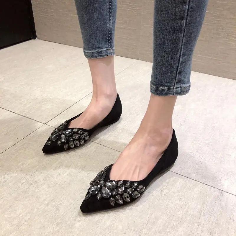 Flat Pointed Toe Woman Footwear Shoes For Women Daily Routine Comfortable Offer Shoe 39 High Quality With Original New In On A