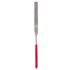1 Pcs 180Mm Long Art Craft Flat Diamond File Grinding Tool Red Silver Tone