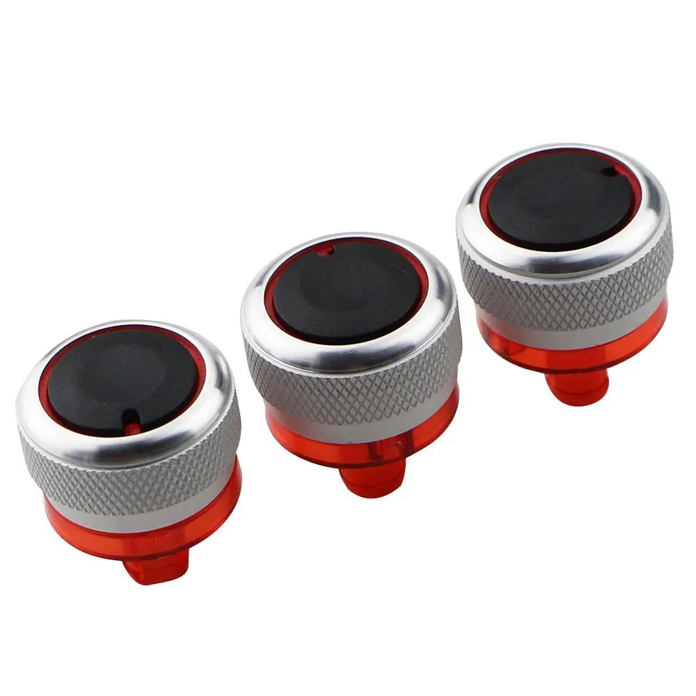Car AC Knob for Peugeot 206 207 2006-2011 for Citroen C2 2007-2011 3Pcs Air Conditioning Heat Control Switch Button Knob