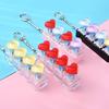 Keycap Clic Clac Cristal Cœur Porte-clés Fidget Keycap Bouton Pression Doigt Cœur Porte-clés Cadeau