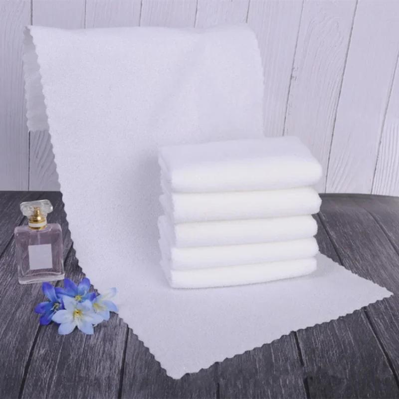 White Soft Microfiber Fabric Face Towel Hotel Bath Towel Wash Cloths Hand Towels Portable Multifunctional Cleaning Towel