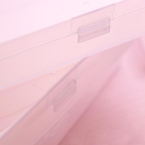 Plastic Pencil Box Large Capacity Transparent with Snap-Tight Lid Hard Pencil Box School Office Supplies