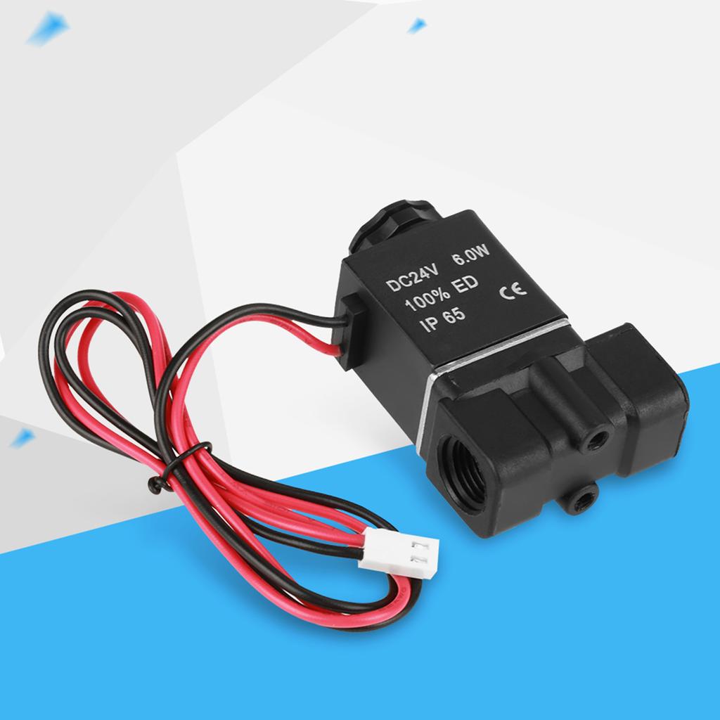 2P02508 DC24V PT 14" Threaded Plastic Electric Solenoid Valve for Water  Air  Oil
