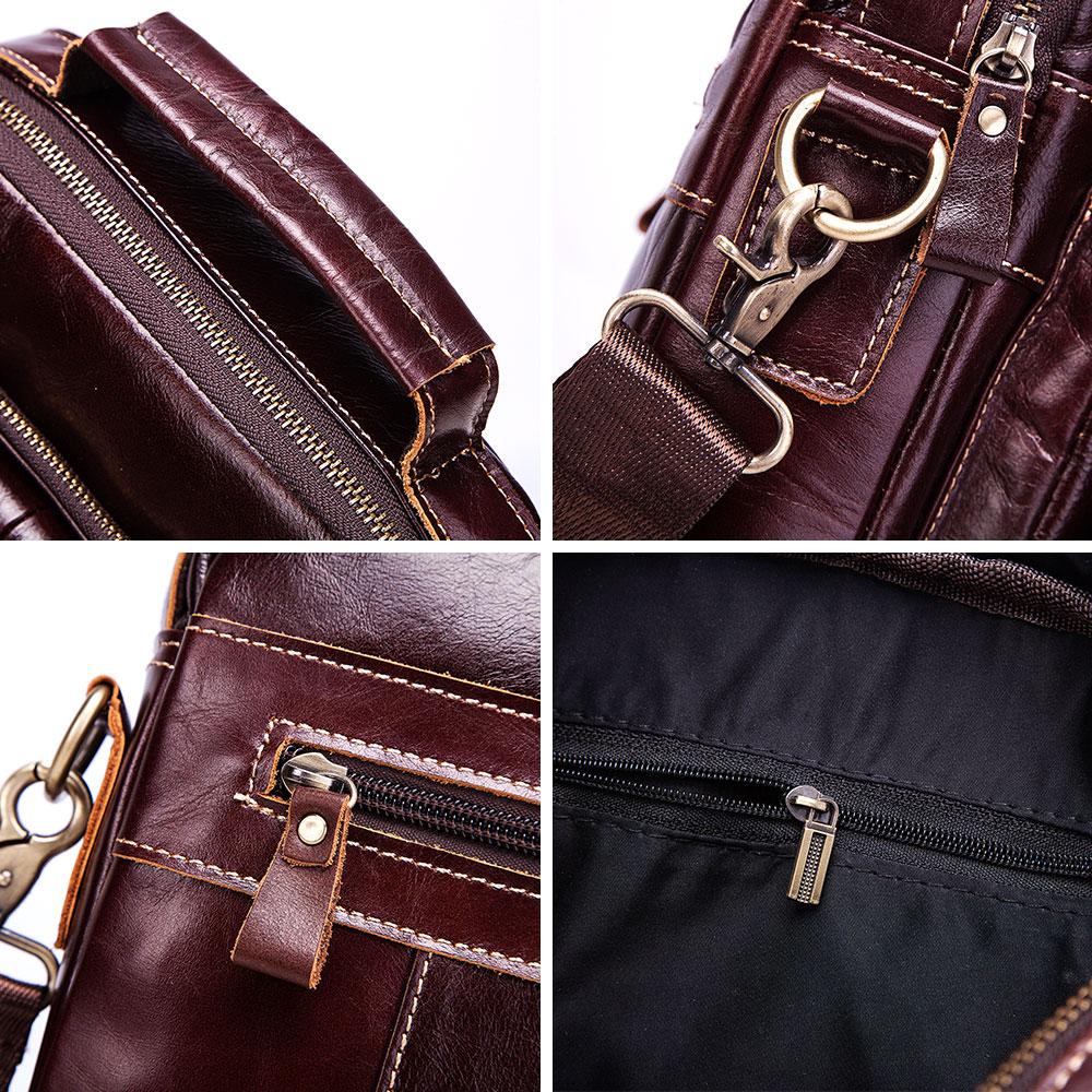Humerpaul Luxury Brand Genuine Leather Messenger Bags Men Shoulder Bag Travel Crossbody Handbag Male Sling Clutch