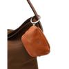 DakS Women S Brown Cowhide CoLor Matching Soft NyLon ShouLder croSSbody Bag L Dc