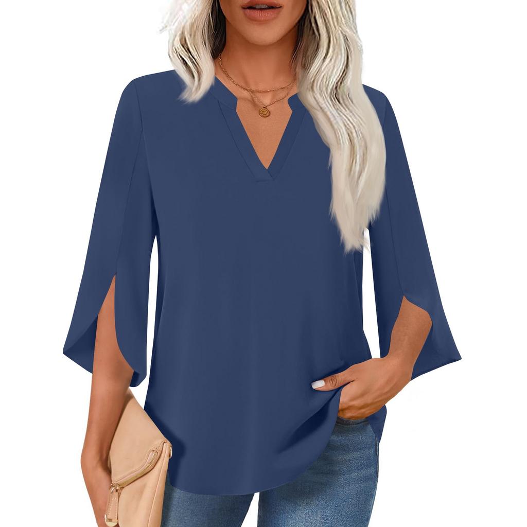 Women's Fashionable V-neck Loose Top