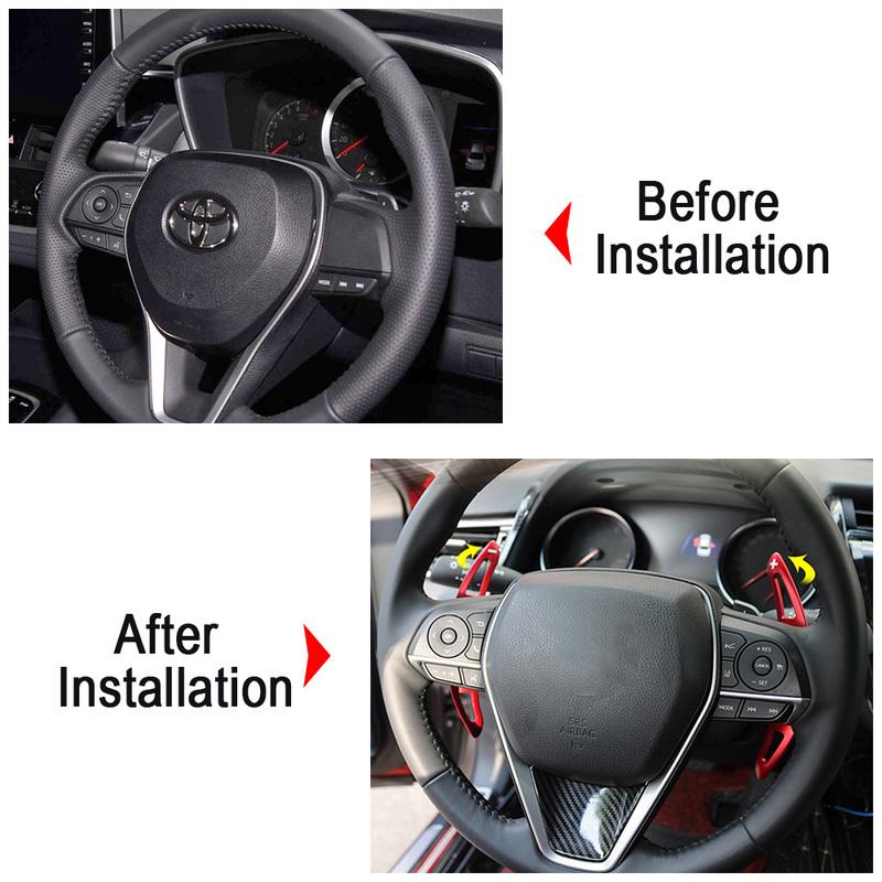 Shifter Paddle For Toyota Fortuner Camry SE Corolla GR XR XSE Sedan Crown RS RAV4 Car Steering Wheel Gear Extension DSG Stickers