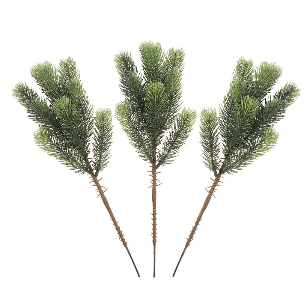 2Pcs Artificial Xmas Leaf Premium Simulated Pine Leaves Green for Home Office Restaurant Decoration Artificial Leaves Decor