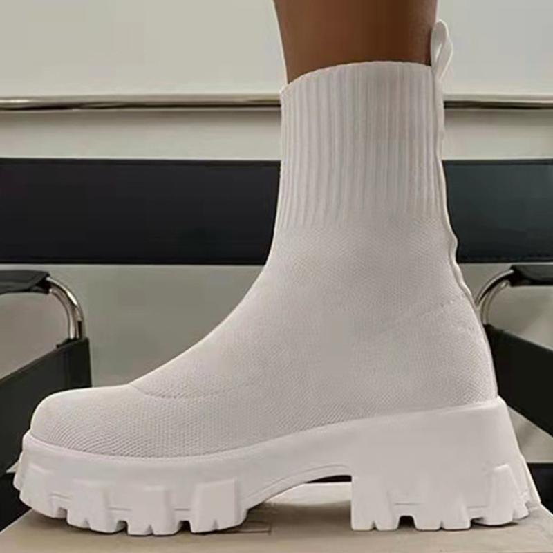 Women Shoes White Sock Chunky Sneakers Women Fashion Sport Sneaker With Heels Casual Platform Sports Shoes Woman Tennis For Lady