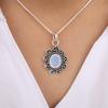 Milky Opal Gemstone 925 Sterling Silver Jewelry Handmade Pendant 1.37" For Women CP-40-15