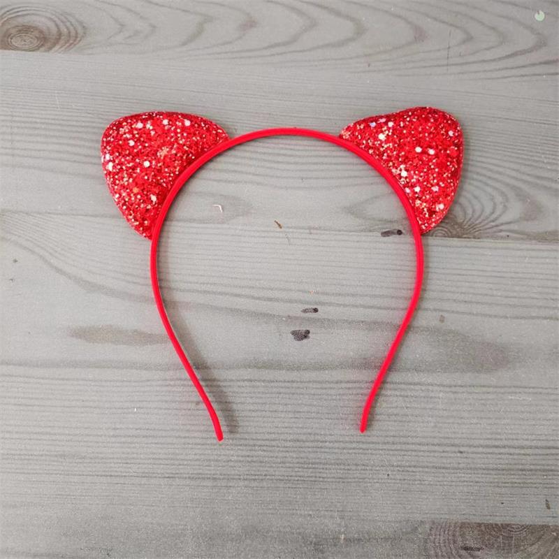 Cartoon Cat Ear Headband for Kids: Cute Scallion Powder Color Hair Accessory
