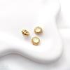Dull Gold Cat's Eye Stone Spacer Beads with Imitation Jasper for DIY Bracelets and Necklaces