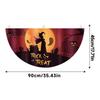 45x90cm Fan Shaped Flag for Halloween Outdoor Yard Fence Decoration Props Suitable for Christmas