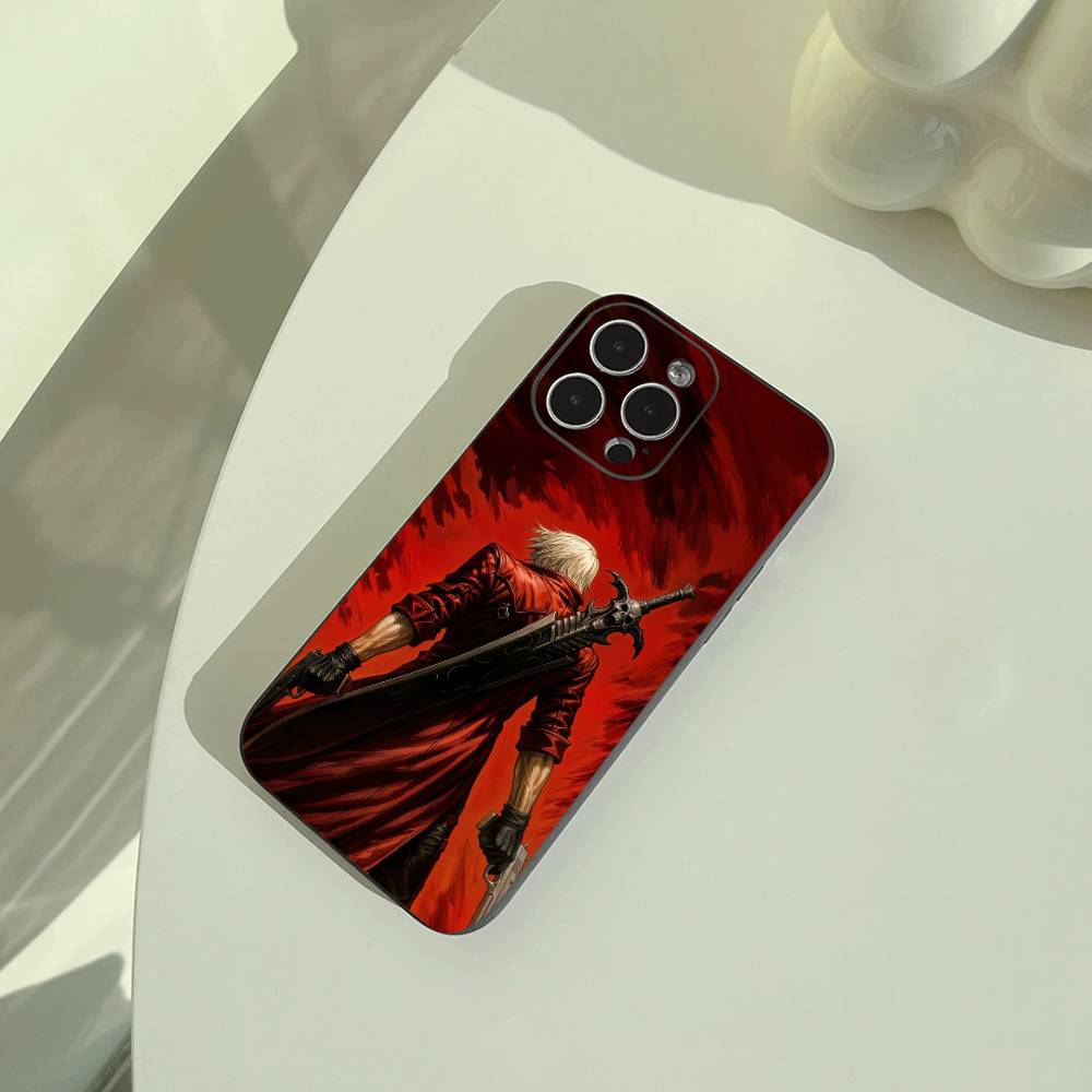 D- Dante Devil May C-Cry 2-  -DMC2 Phone Case For iPhone 17,16,15,14,13,12,11 Pro Max,16Plus,XS Soft Black Cover