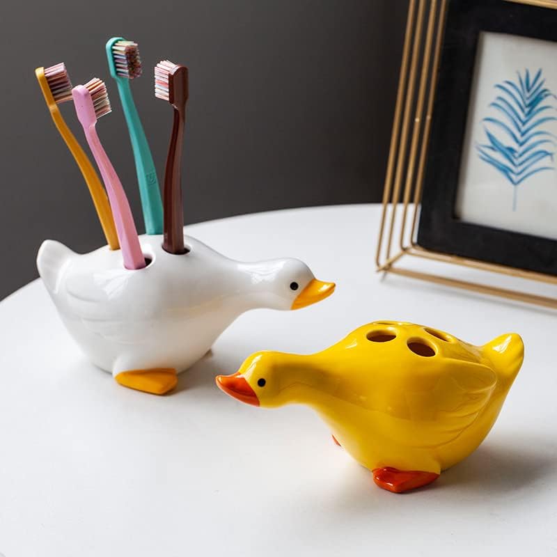 123Arts Toothbrush Holder, Toothbrush Holders for Bathrooms, Duck Toothbrush Holders