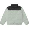 Vans Color Block Design Stand Collar Soft Comfortable Long Sleeve Down Jacket Unisex Outerwear Gray-Green VN000P30ZRT