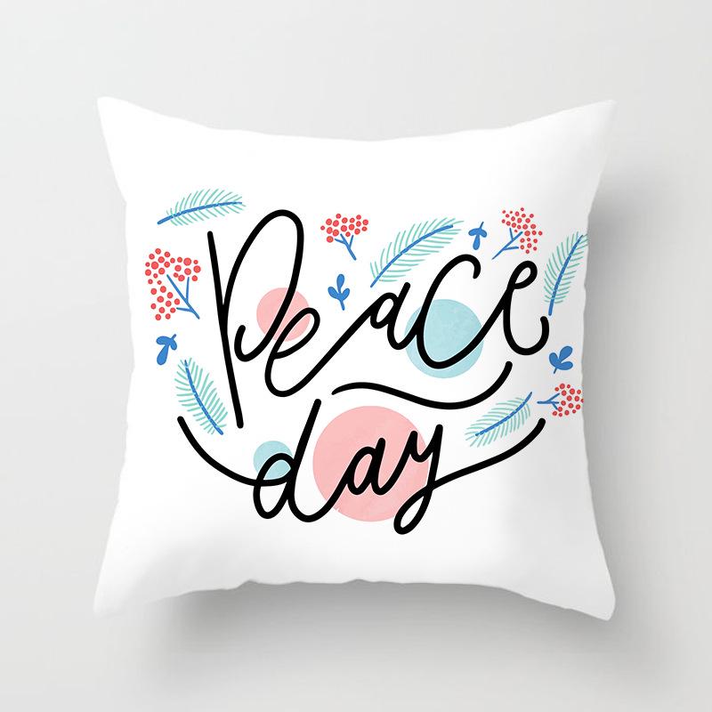 Blue Print Nordic Style Cushion Car Sofa Cushion Pillow Lumbar Cushion Cover Home Furnishings