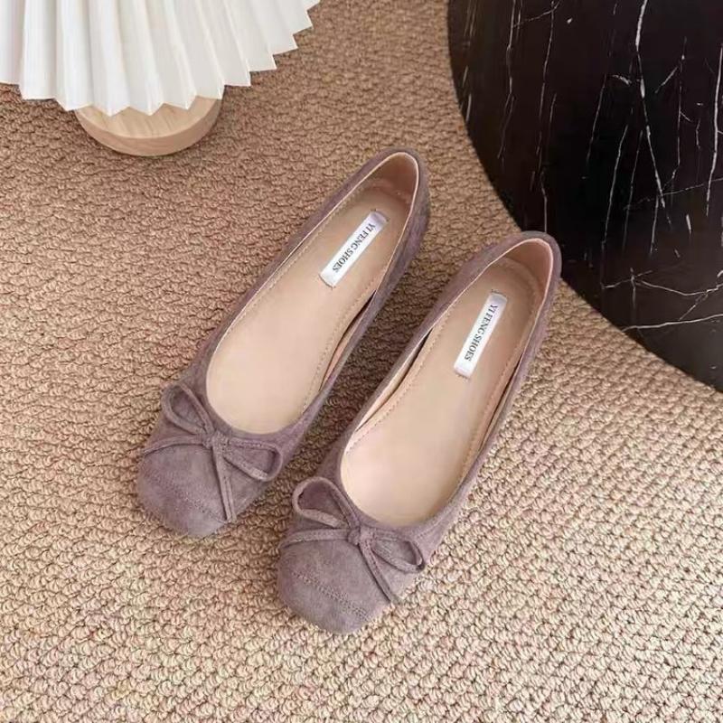 

Fashion Shallow Women Ballet Flats Dance Shoes Casual Female Soft Footwear Butterfly-Knot Ladies Slip on Shoes 35 сірий колір