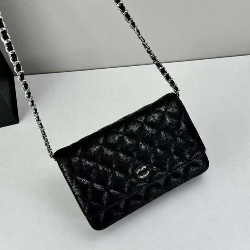 Stil WOC Fortune Tasche Leichter Luxus CF Litschi Muster Einzel-Schulter Umgehängte Kette Rautenförmig Damen