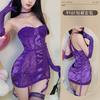 Sex Underwear Purple Sexy Uniform Temptation Low Chest Slim Neck Suspender Passion Bed Hot Suit