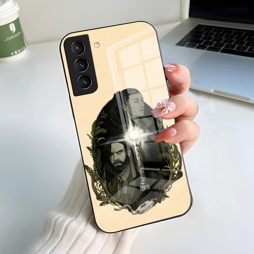 A-Alan W-Wake 2 Phone Case For Samsung A56 A36 A26 A16 A15 A25 A35 A55 A14 A34 A24 A54 Glass Case