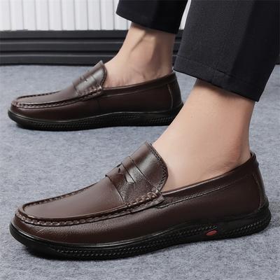 Scarpe da Uomo in Vera Pelle Mocassini a Suola Morbida Business Formal Mocassini Traspiranti Slip-on Scarpe da Guida Tempo Libero Uomo Ballerine da Passeggio