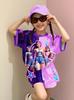 Lässige Kpop Beliebte Cartoon-Print Sommerkleidung für Mädchen Rundhals Kurzarm und Shorts Tägliche Kleidung Kinderkleidung Mädchen