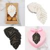 100pcs Leaf Shaped Cards For You Tags Hanging Decoration DIY Crafts Kraft Paper Tags Golden Font Gift Lable Birthday Wedding