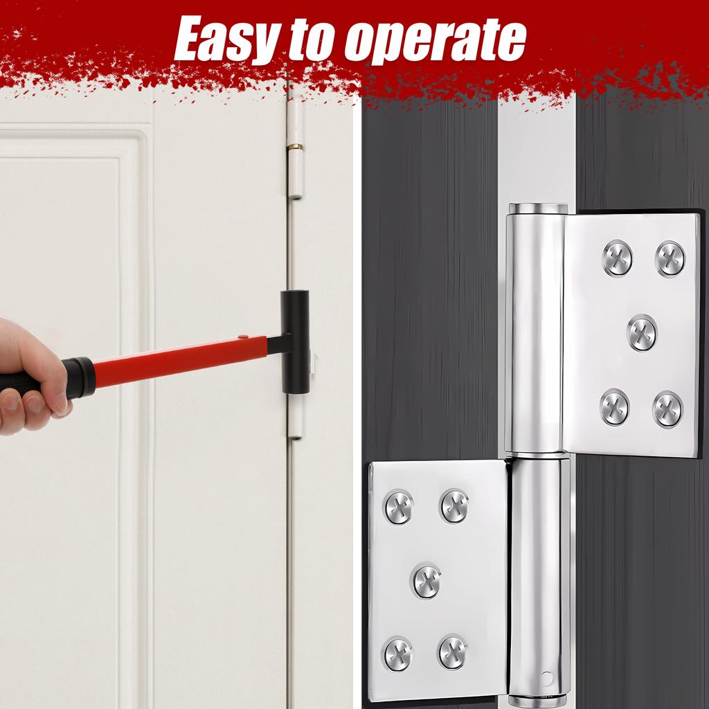4 In 1 Hinge Gap Adjusting Tool Kit with Rubber Grip and Work Gloves Heavy Duty Hinge Gap Adjusting Hinge Wrench Heads Tools