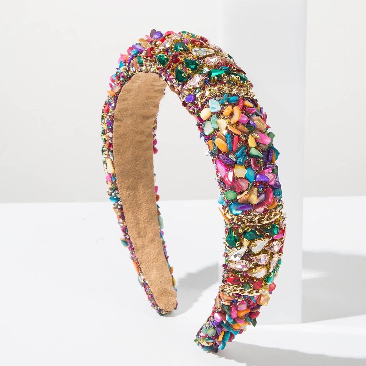 Bohemia Style Chunky Gemstone Headband Colorful