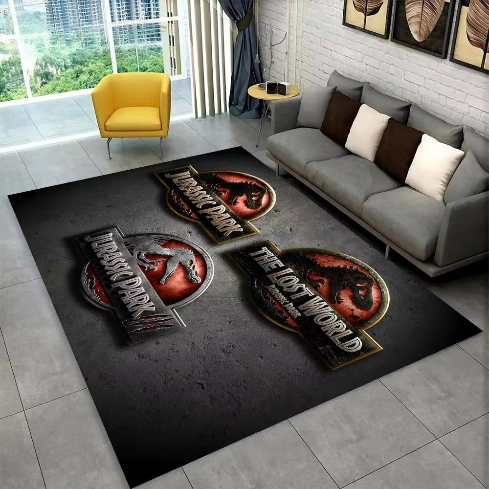 3D J-Jurassic Park Dinosaur Carpet Large Area Rug Bedroom Kids Playroom Floor Mat NonSlip Living Room Decor Fun Sofa