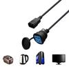 IEC C14 To Universal Female EU US UK AU C13 Socket Power Adapter Alternating Current Plug Extension Cable