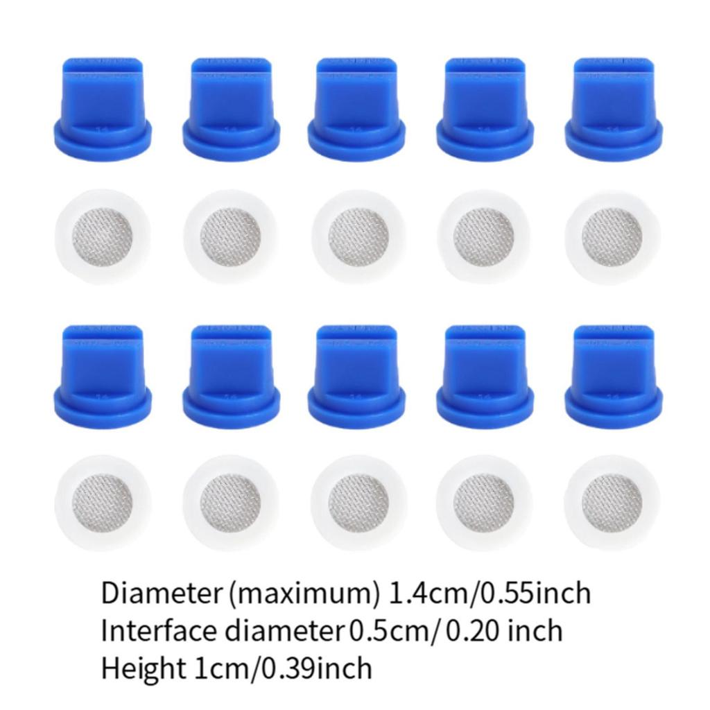 10x Flat Fan Spray Tip Nozzles Agricultural Sprayer Nozzles Replaces 110° with