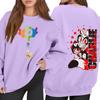 Women's Fashion Long Sleeve Print Round Neck Loose Pullover Sweater Top