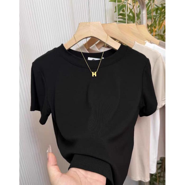A6 High-Stretch Slim Fit T-Shirt, 92% Cotton, 8% Spandex