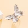 Stainless Steel Retro Elegant Butterfly Ring - Adjustable, Exaggerated Index Finger Design for Women