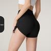 NUF Nude Lycra One-Size Yoga Shorts: Seamless High-Waist Hip-Lifting Drawstring Fitness Pants