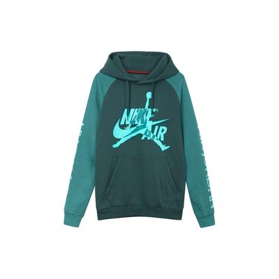 Fleece Hoodie Pullover Men Tops Black Green BV6011-303