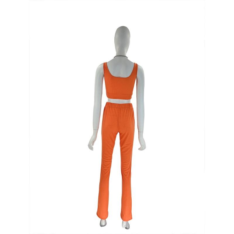 Women's Straight Draped Hip Tight Yoga Pants Solid Colour Sleeveless Vest Fashion Casual Pant Suit